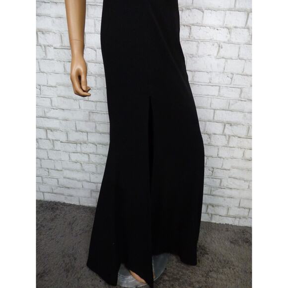 Dress the Population Iris Slit Crepe Gown in Black Size Small NEW - Picture 8 of 16